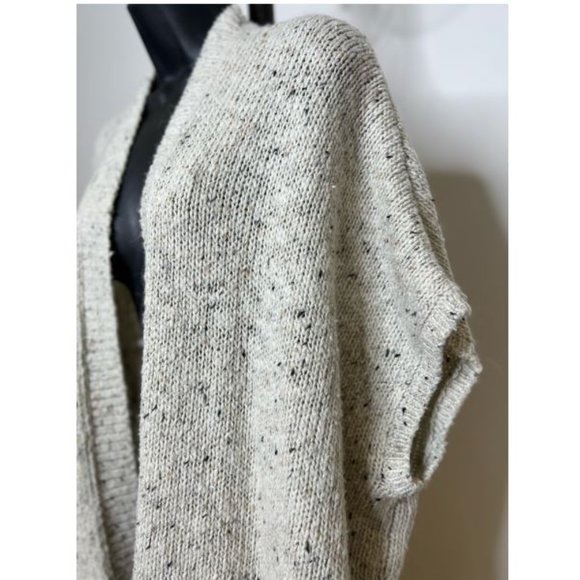 Harlow Women Open Front Short Sleeve Knit Cardigan Sweater Size 1 White - Picture 3 of 4